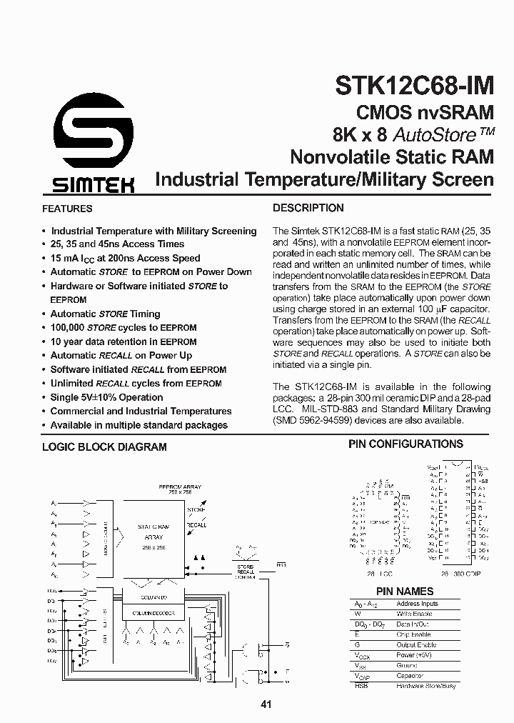 STK12C68-IM_1559964.PDF Datasheet