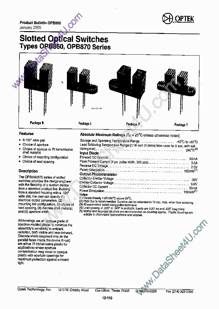 OPB875_1801084.PDF Datasheet