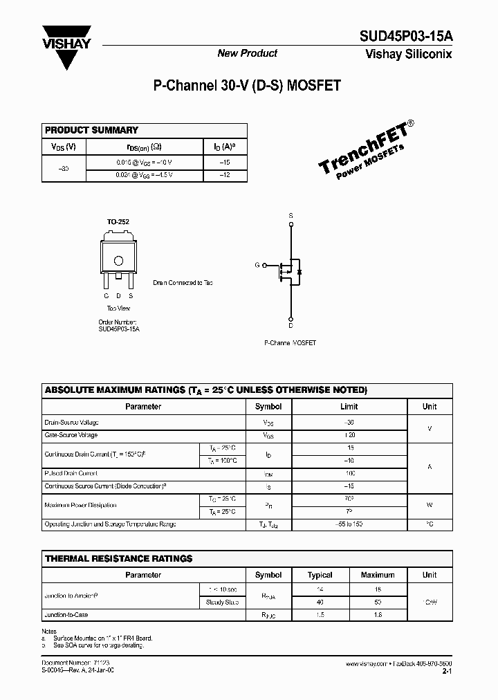 SUD45P03-15A_1807140.PDF Datasheet