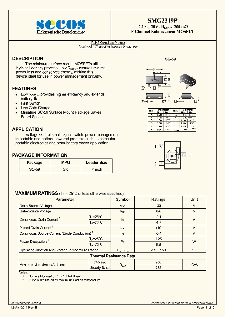 SMG2319P_1807661.PDF Datasheet