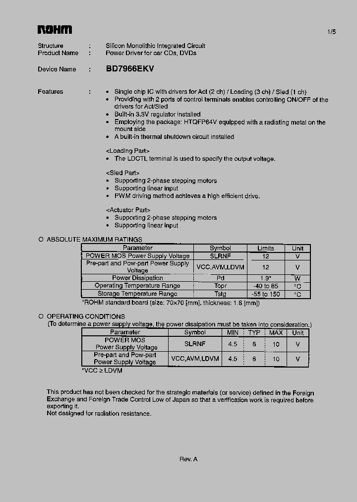 BD7966EKV_1821587.PDF Datasheet