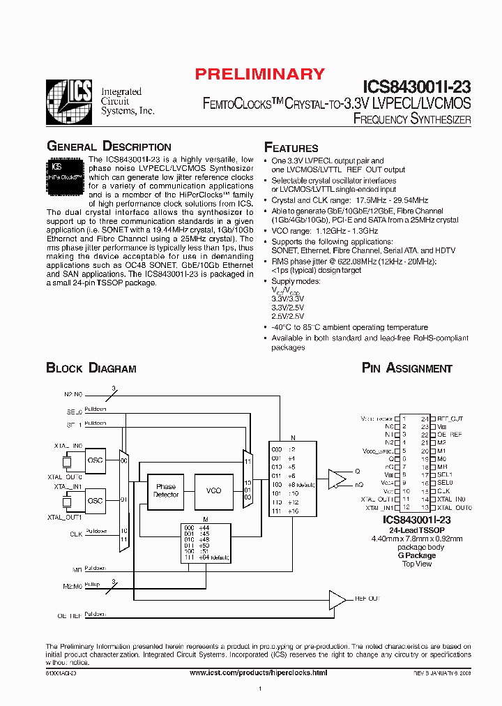 ICS843001I-23_1643363.PDF Datasheet