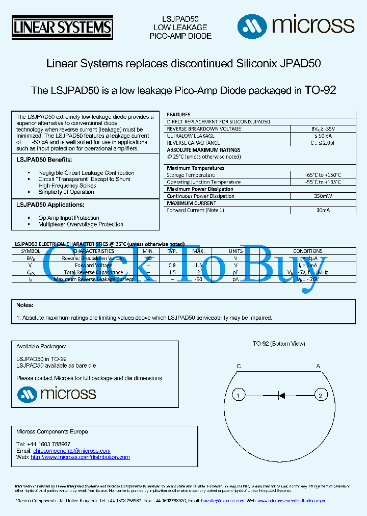 LSJPAD50_1835760.PDF Datasheet