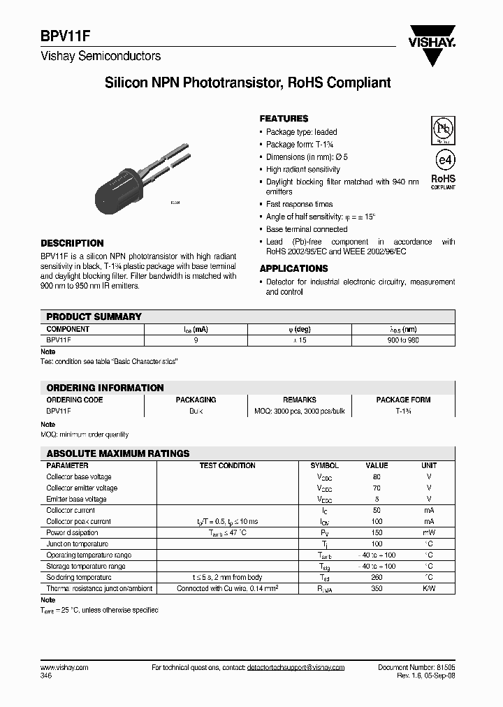 BPV11F_1840246.PDF Datasheet