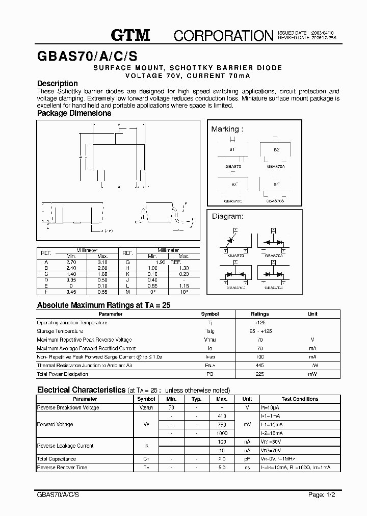 GBAS70_1849289.PDF Datasheet