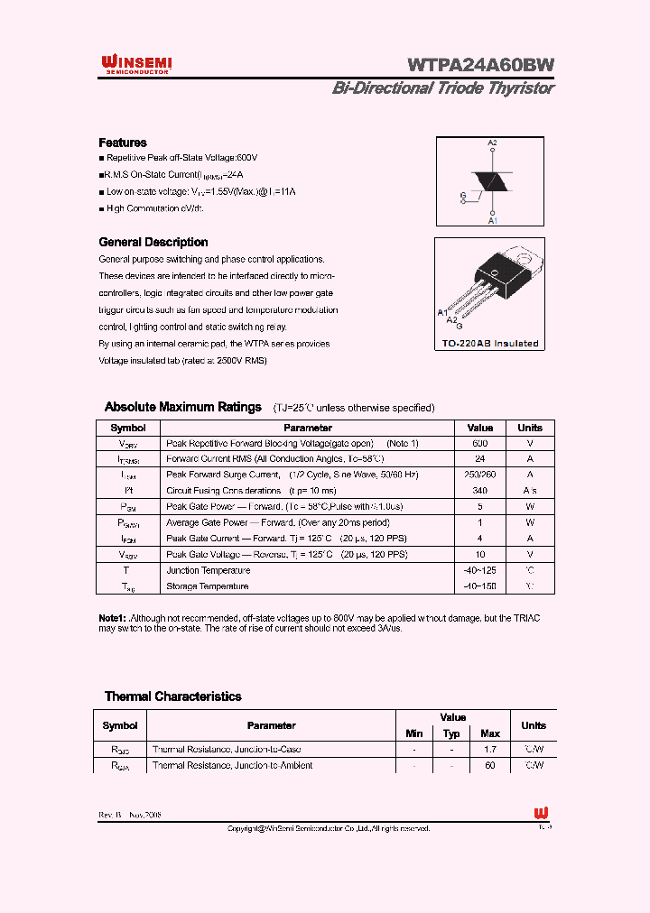 WTPA24A60BW_1873807.PDF Datasheet