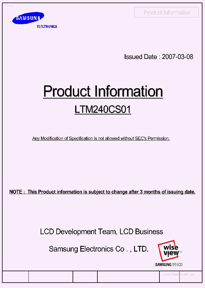 LTM240CS01_1863690.PDF Datasheet