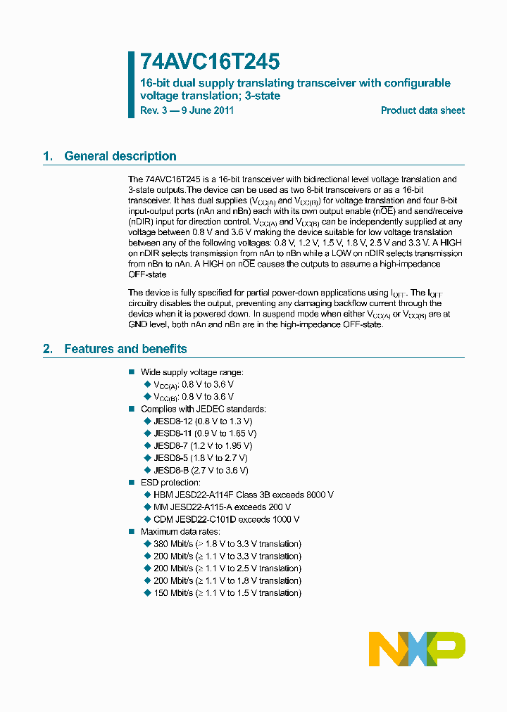 74AVC16T245BX_1891535.PDF Datasheet