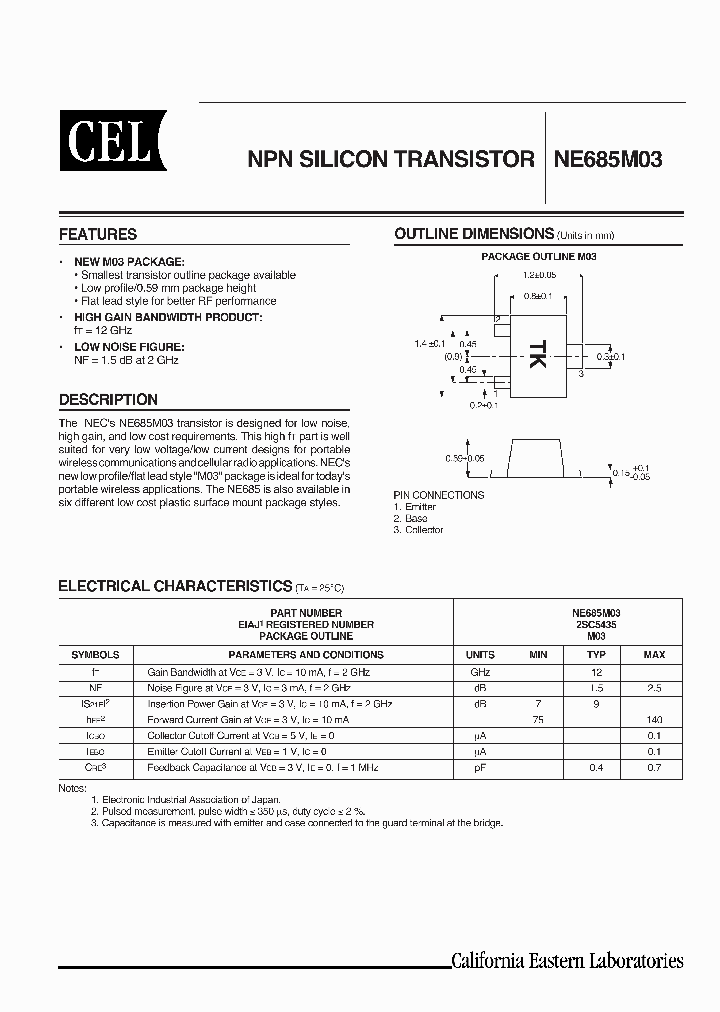 NE685M03-T1-A_1700730.PDF Datasheet