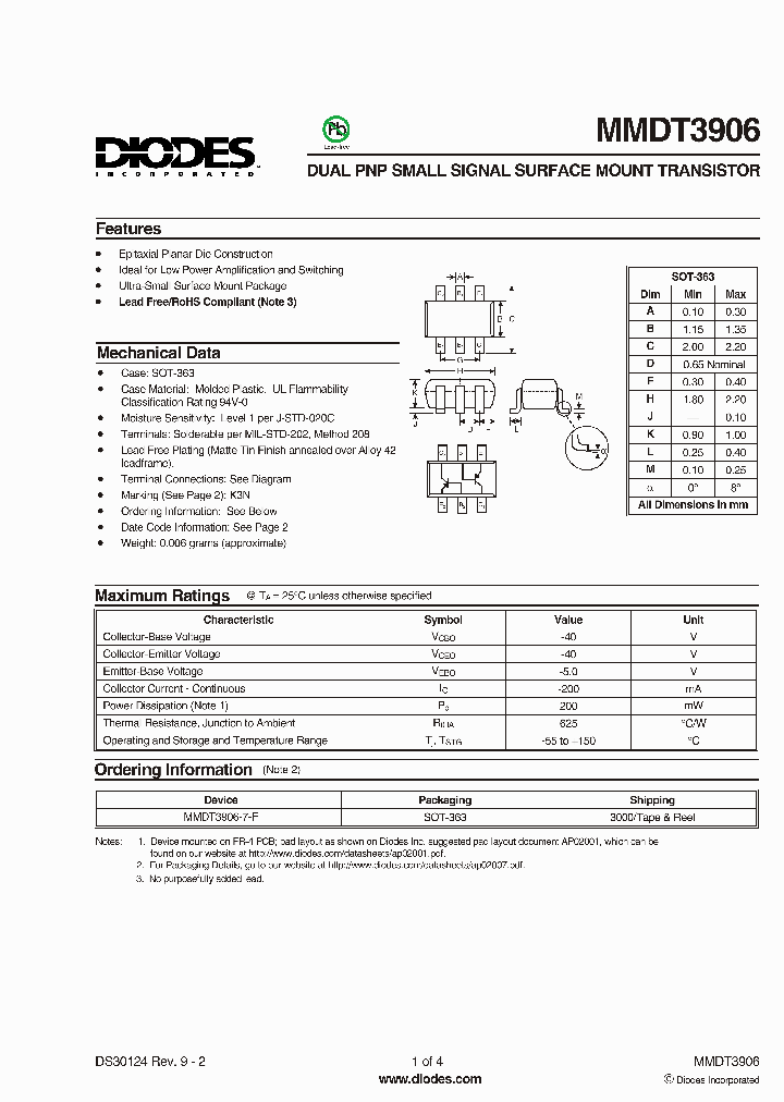 MMDT3906-7-F_1729886.PDF Datasheet