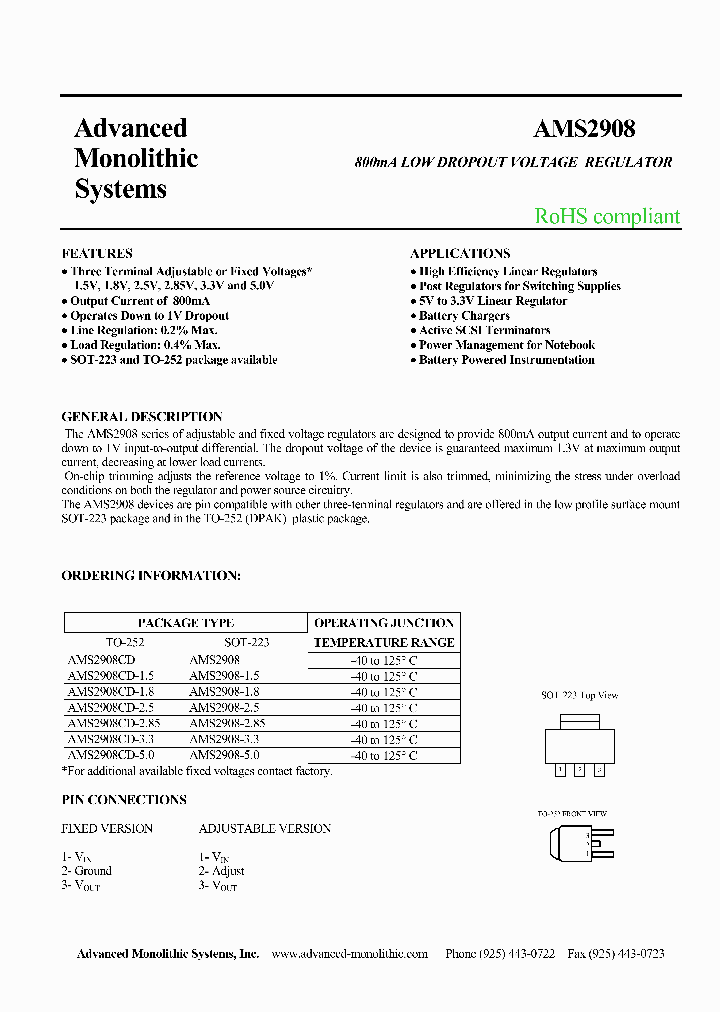 AMS2908-285_1737602.PDF Datasheet