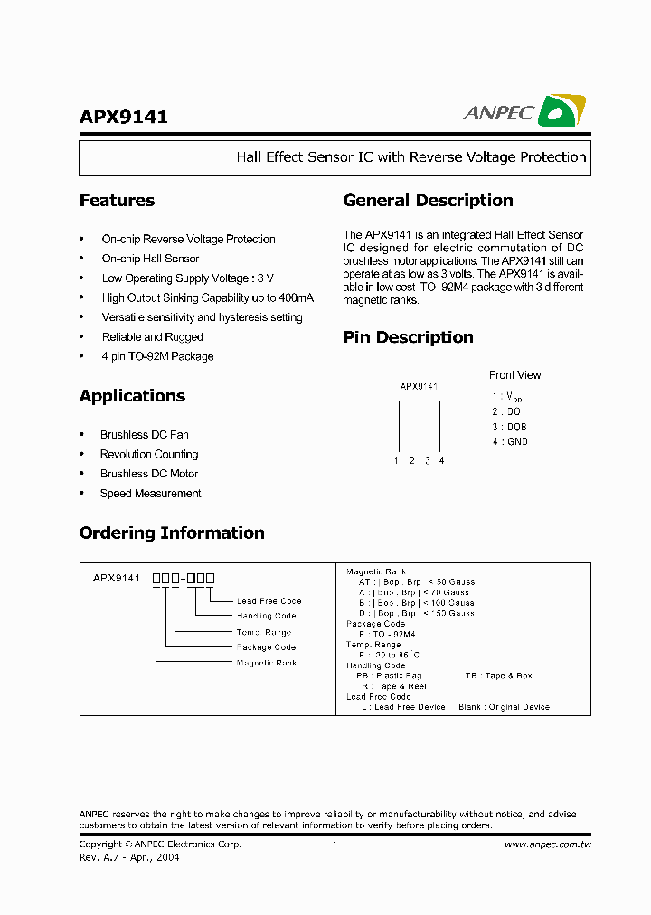 APX9141_1787367.PDF Datasheet