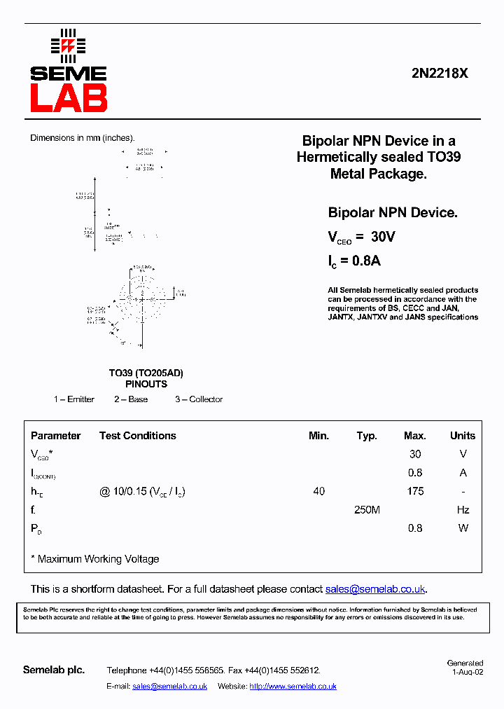 2N2218X_1789989.PDF Datasheet