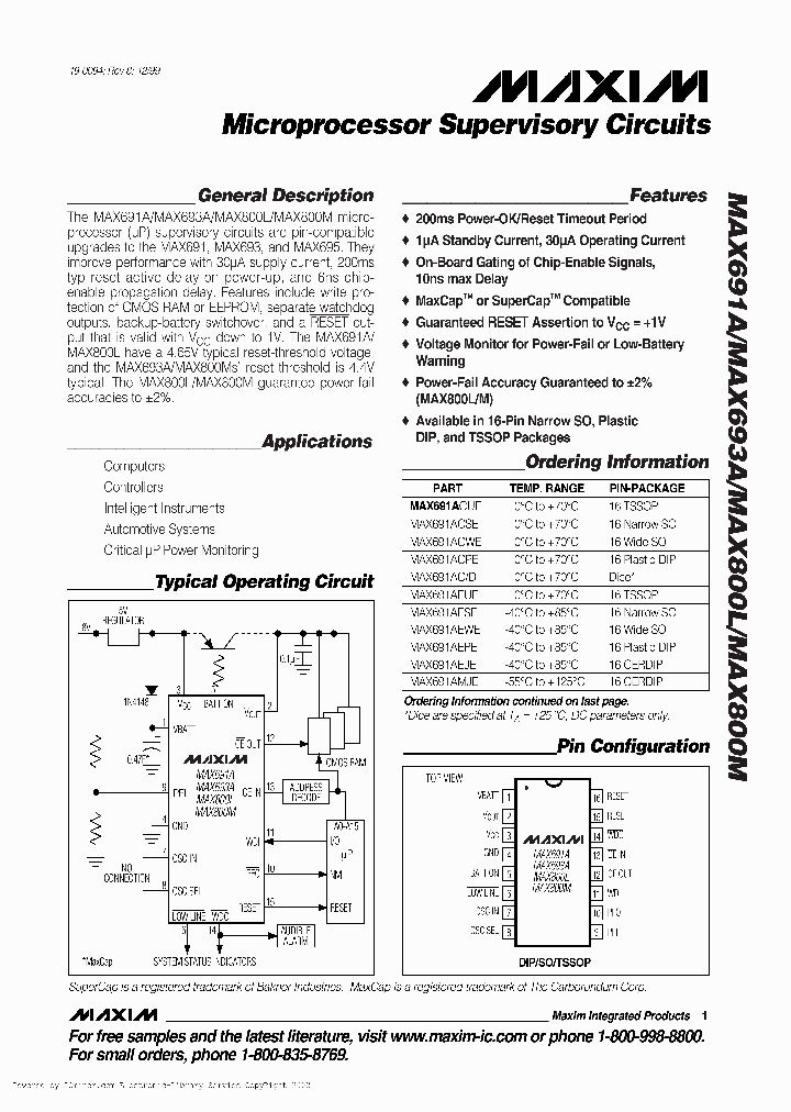 MAX619ACWE_1856323.PDF Datasheet