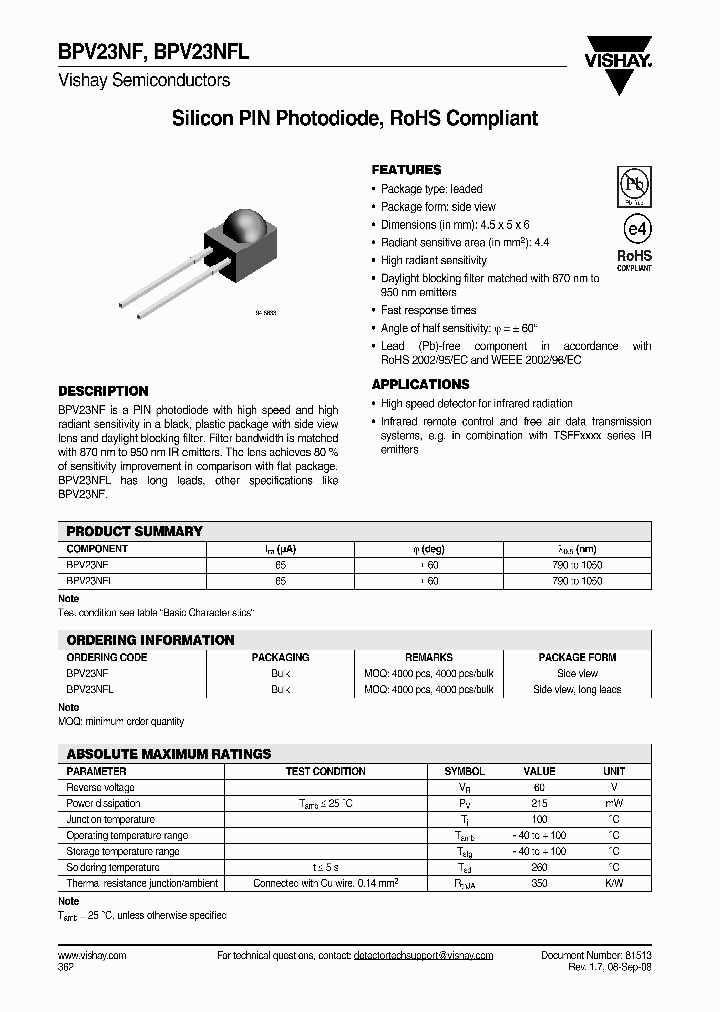 BPV23NF_1906177.PDF Datasheet