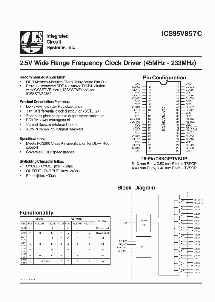 ICS95V857C_1909535.PDF Datasheet