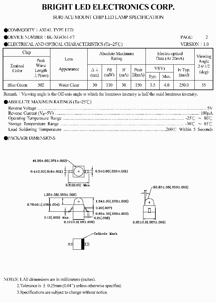 BL-XG4361-TR7_1932565.PDF Datasheet