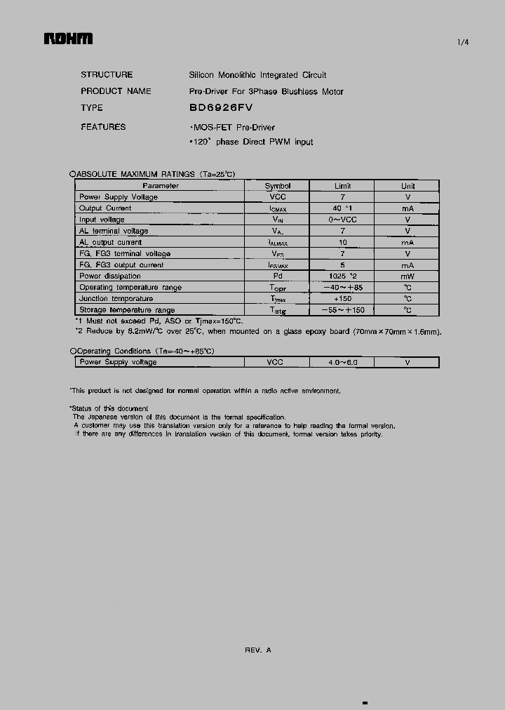 BD6926FV_1933481.PDF Datasheet