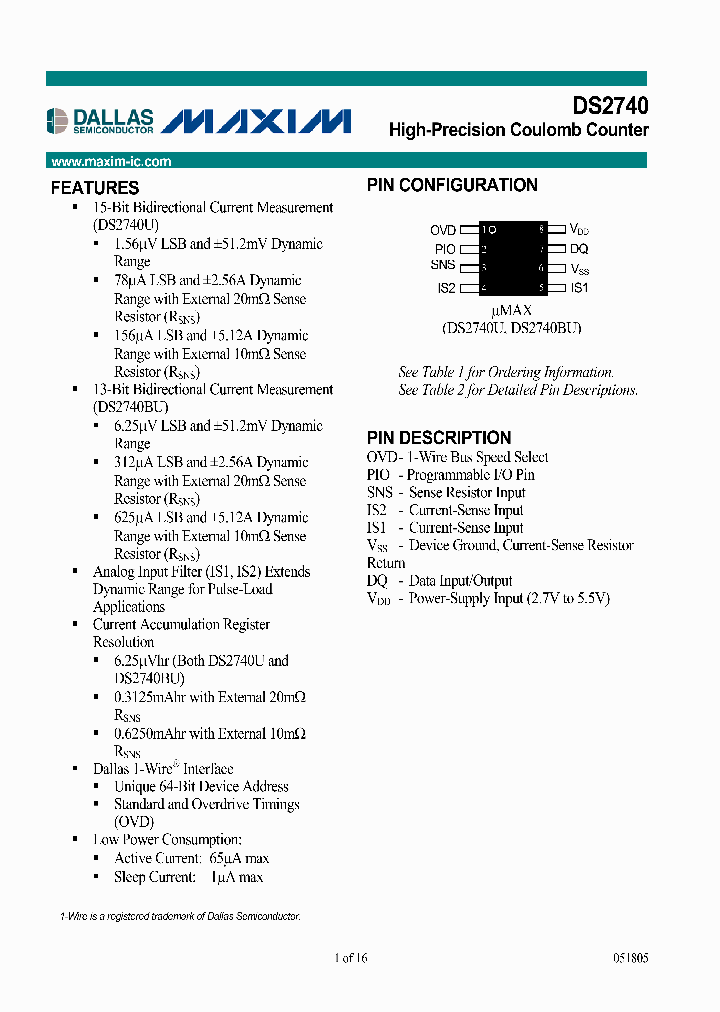 DS2740BU_1945937.PDF Datasheet