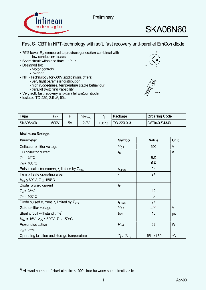 SKA06N60_1952252.PDF Datasheet
