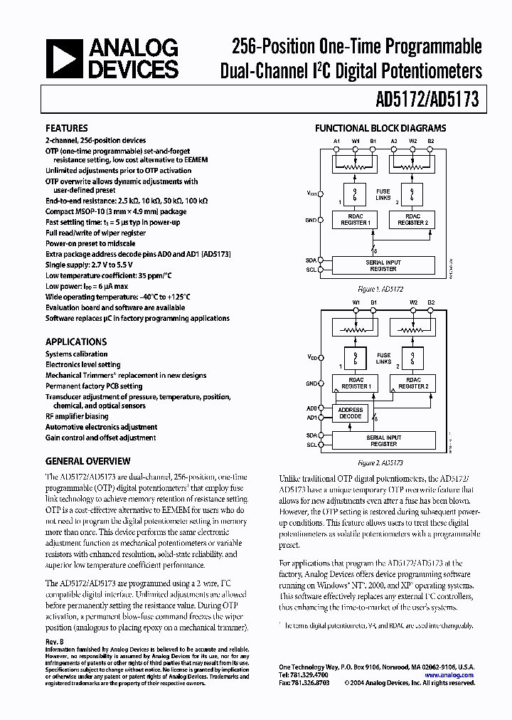 AD5172BRMZ50_1966767.PDF Datasheet