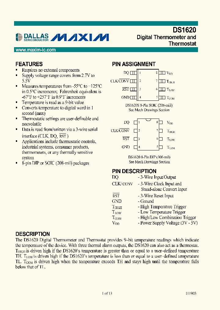 DS1620_1973667.PDF Datasheet