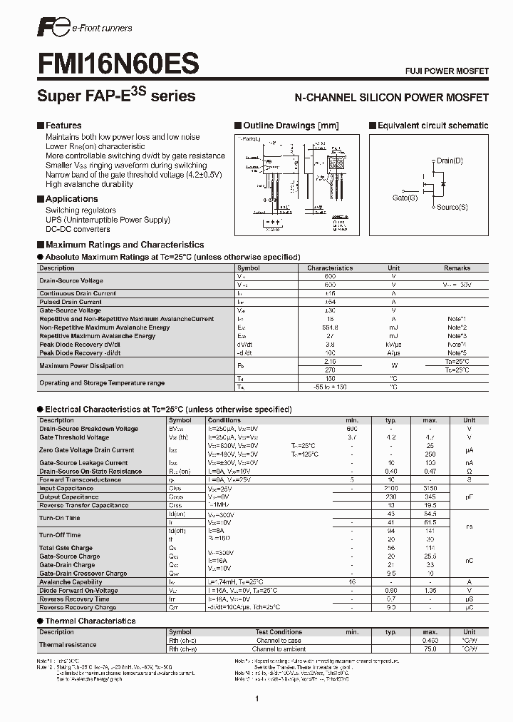 FMI16N60ES_1973842.PDF Datasheet