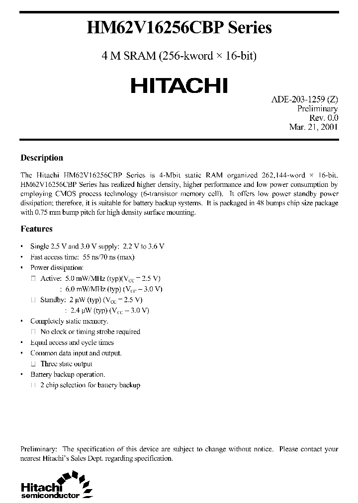 HM62V16256CLBPCLBP-XXSL_1983253.PDF Datasheet