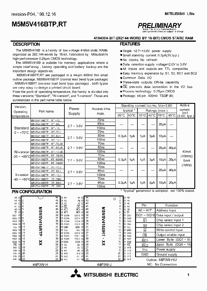 M5M5V416BRT-85H_1993701.PDF Datasheet