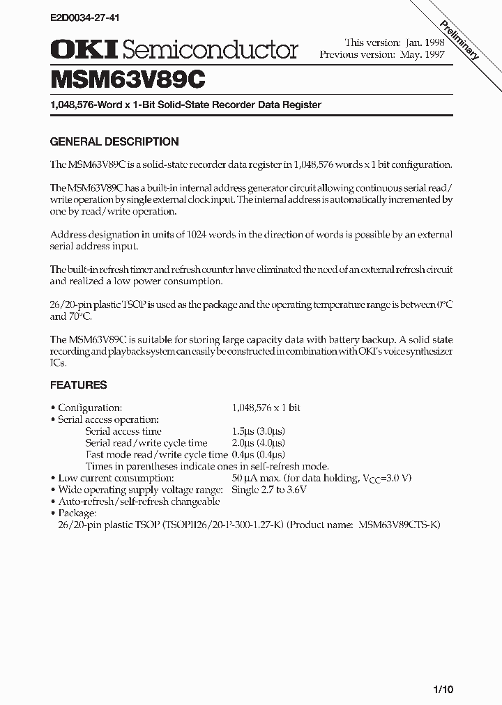 MSM63V89C_2017780.PDF Datasheet