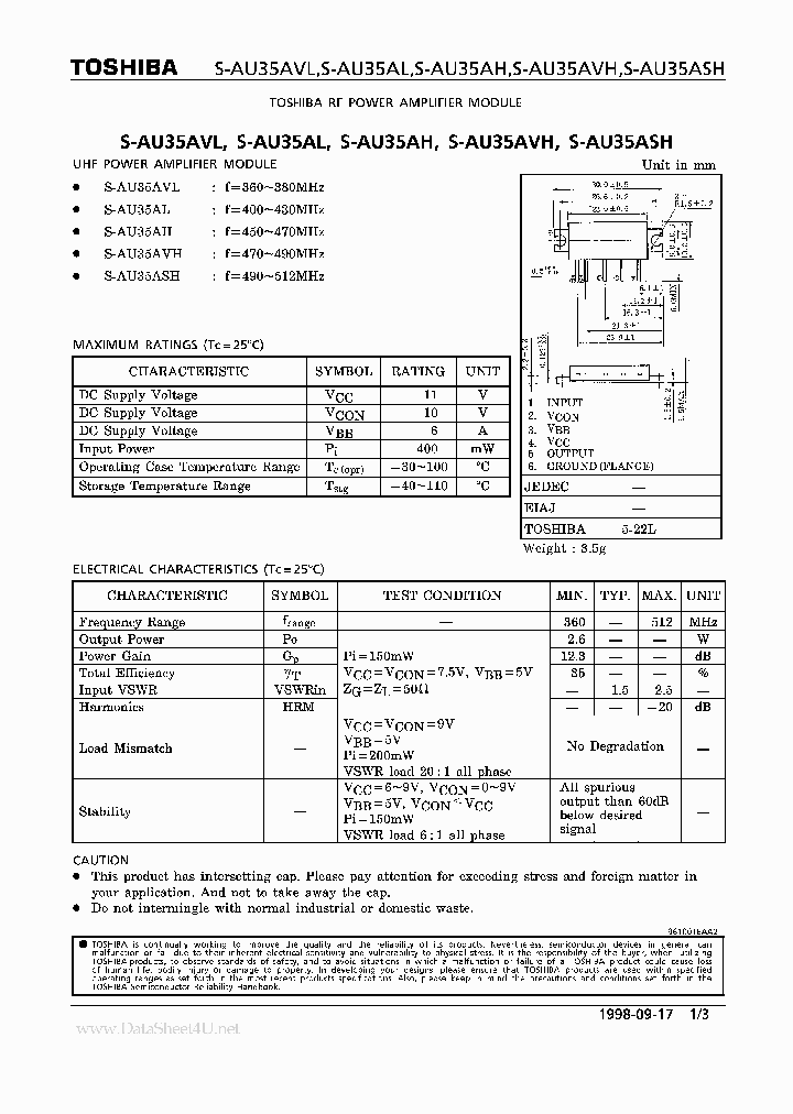 S-AU35AH_2031622.PDF Datasheet