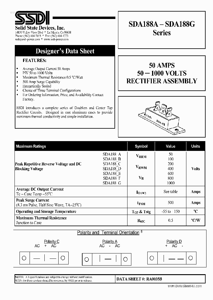 SDA188B_2033485.PDF Datasheet