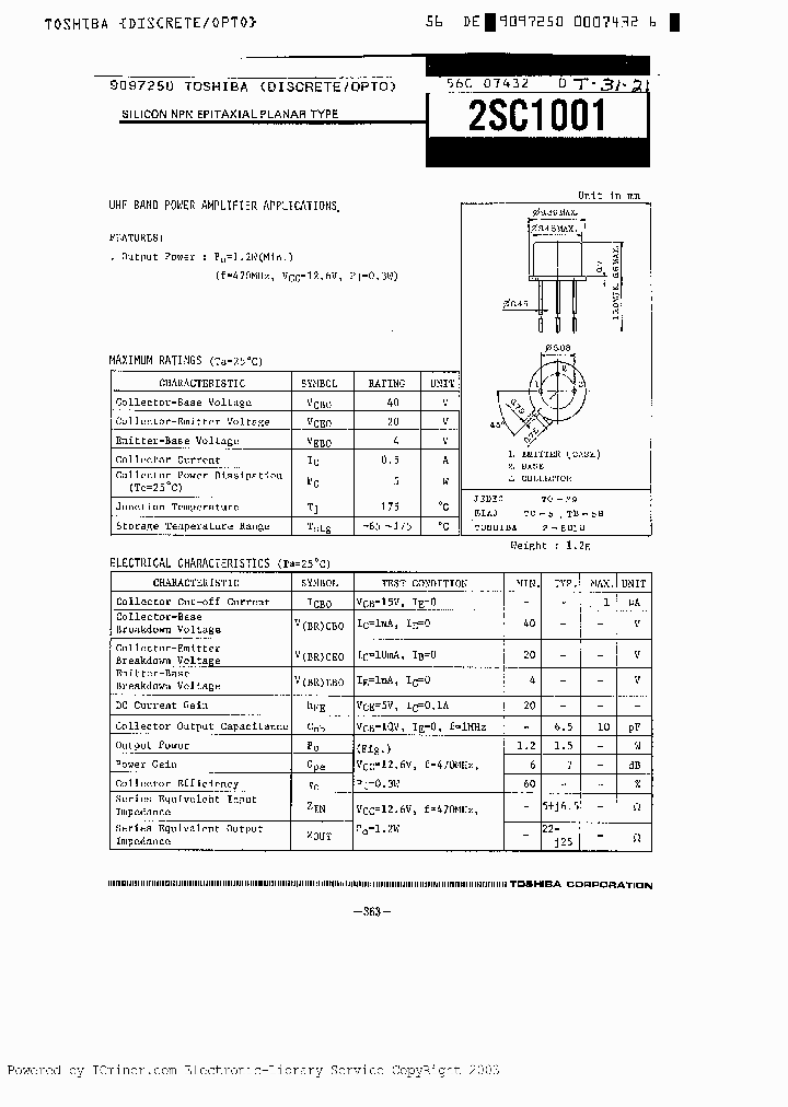 2SC1001_2062916.PDF Datasheet