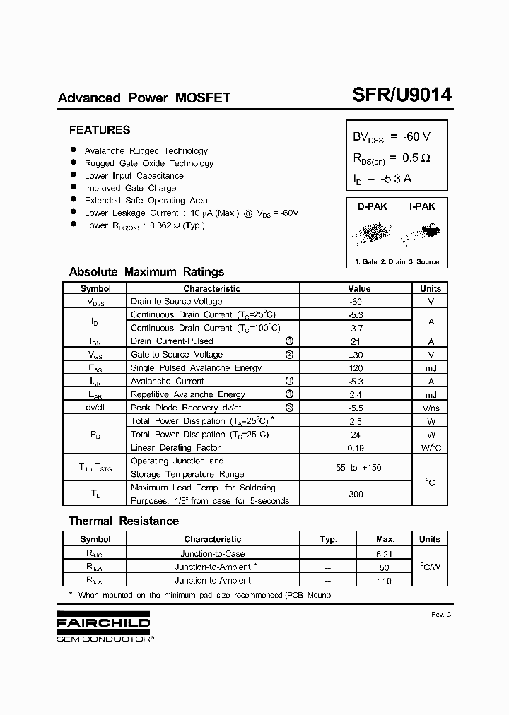 SFRU9014_2064940.PDF Datasheet