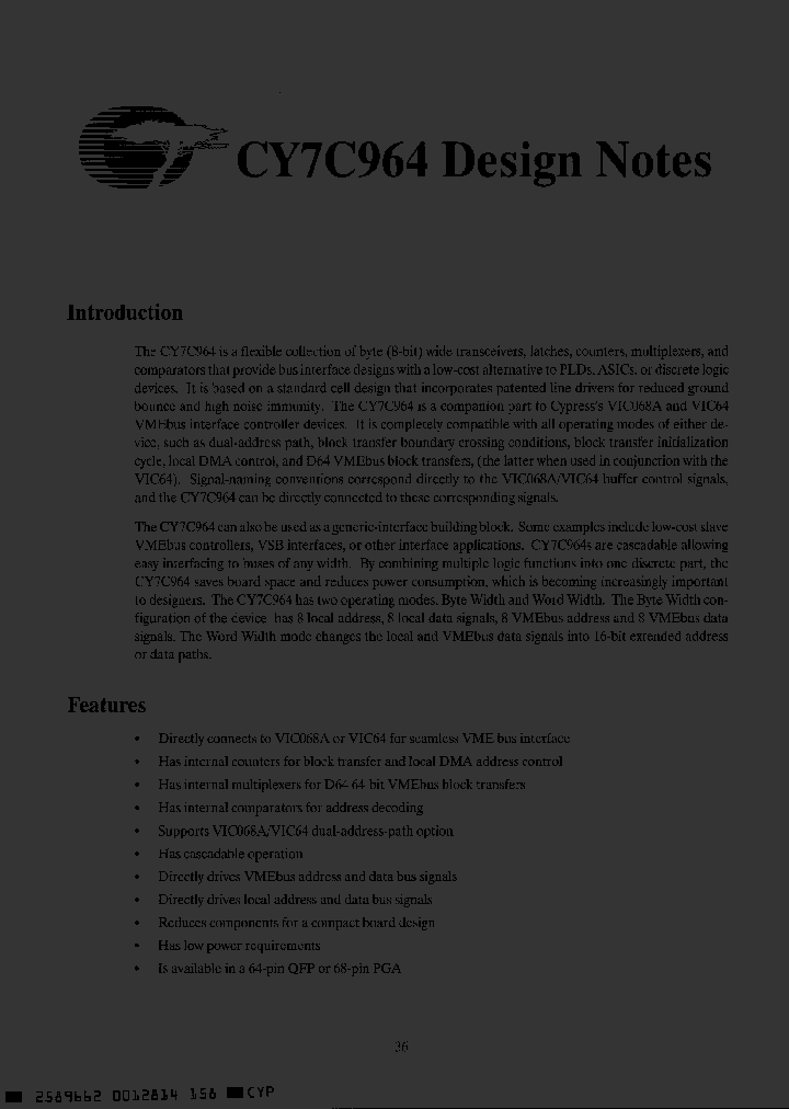 CY7C964-UC_2078253.PDF Datasheet