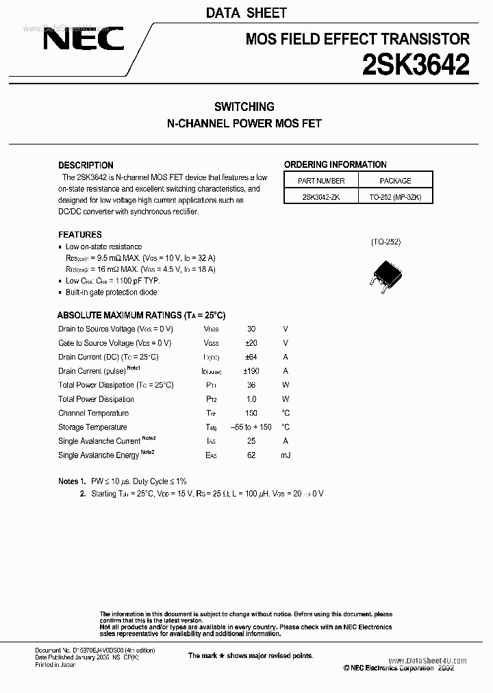 K3642_2084081.PDF Datasheet