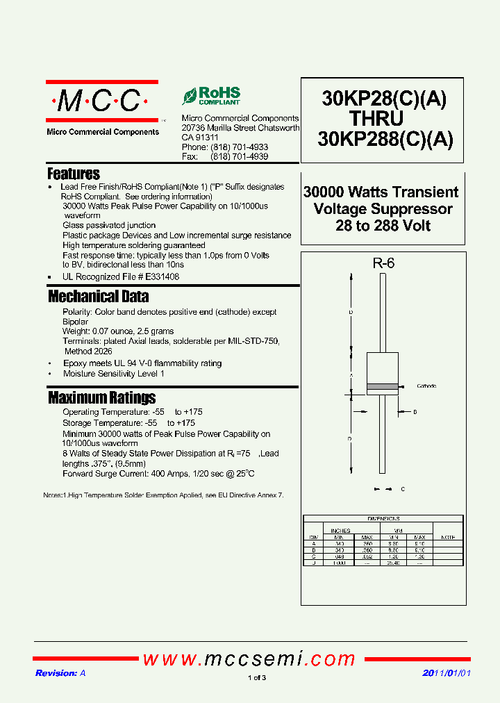 30KP66A_2088296.PDF Datasheet