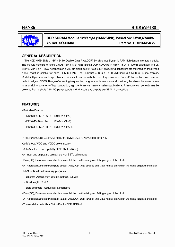 HDD16M64B8_2091906.PDF Datasheet