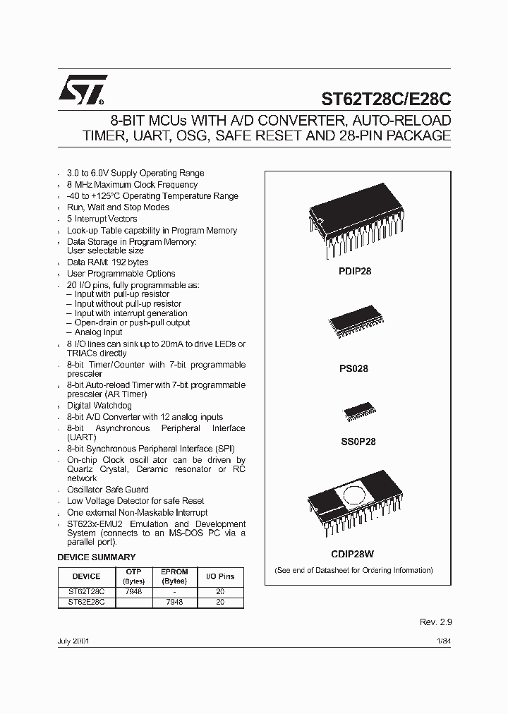 ST62P28CN3XXX_2109333.PDF Datasheet