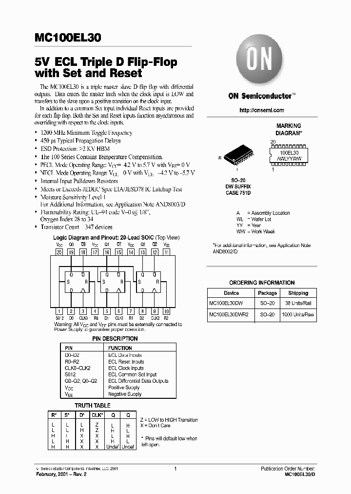 MC100EL30-D_2171379.PDF Datasheet