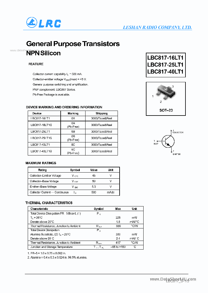 LBC817-16LT1_2172832.PDF Datasheet