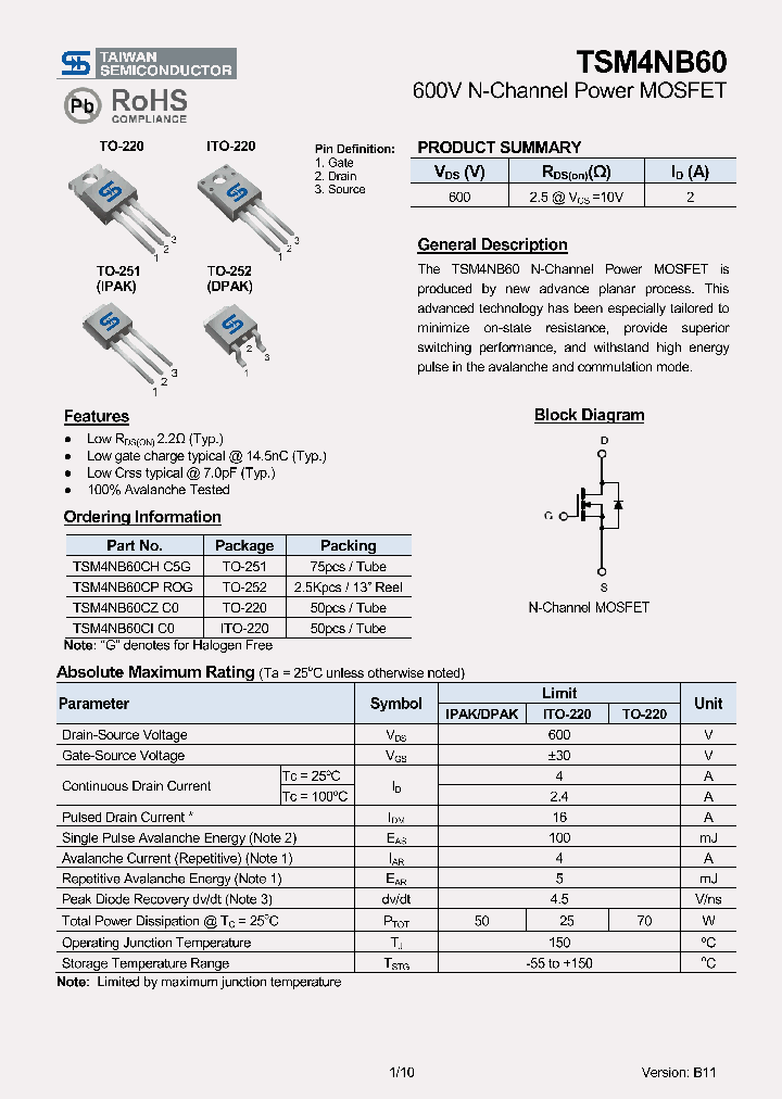 TSM4NB60CIC0_2180185.PDF Datasheet