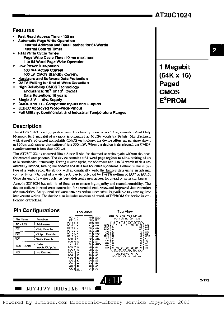 AT28C1024-15BC_2203128.PDF Datasheet