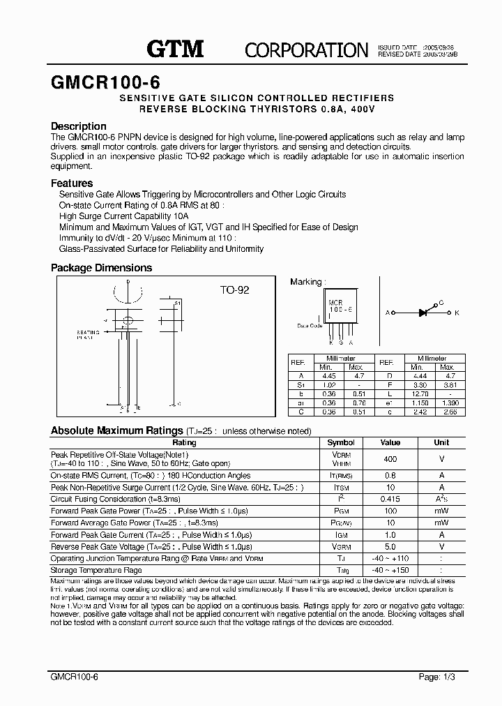 GMCR100_2237213.PDF Datasheet