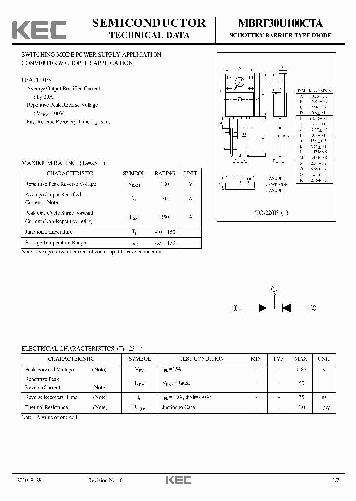 MBRF30U100CTA_2261276.PDF Datasheet