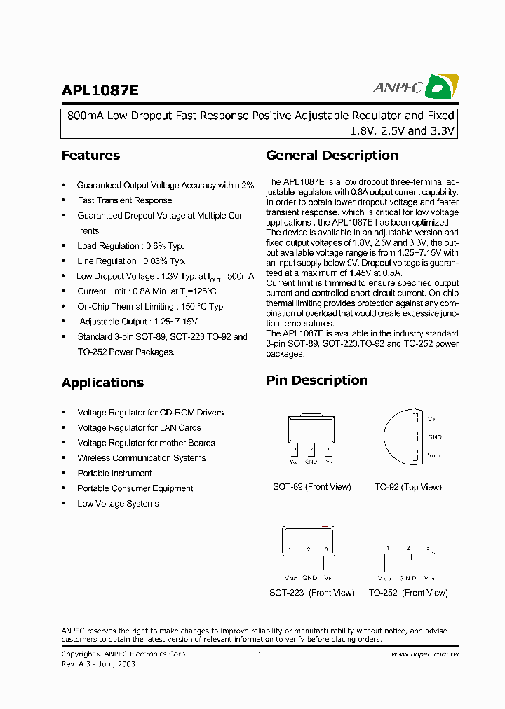 APL1087E-UC-TUL_2264445.PDF Datasheet
