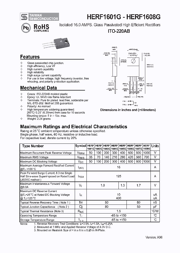 HERF1607G_2272909.PDF Datasheet