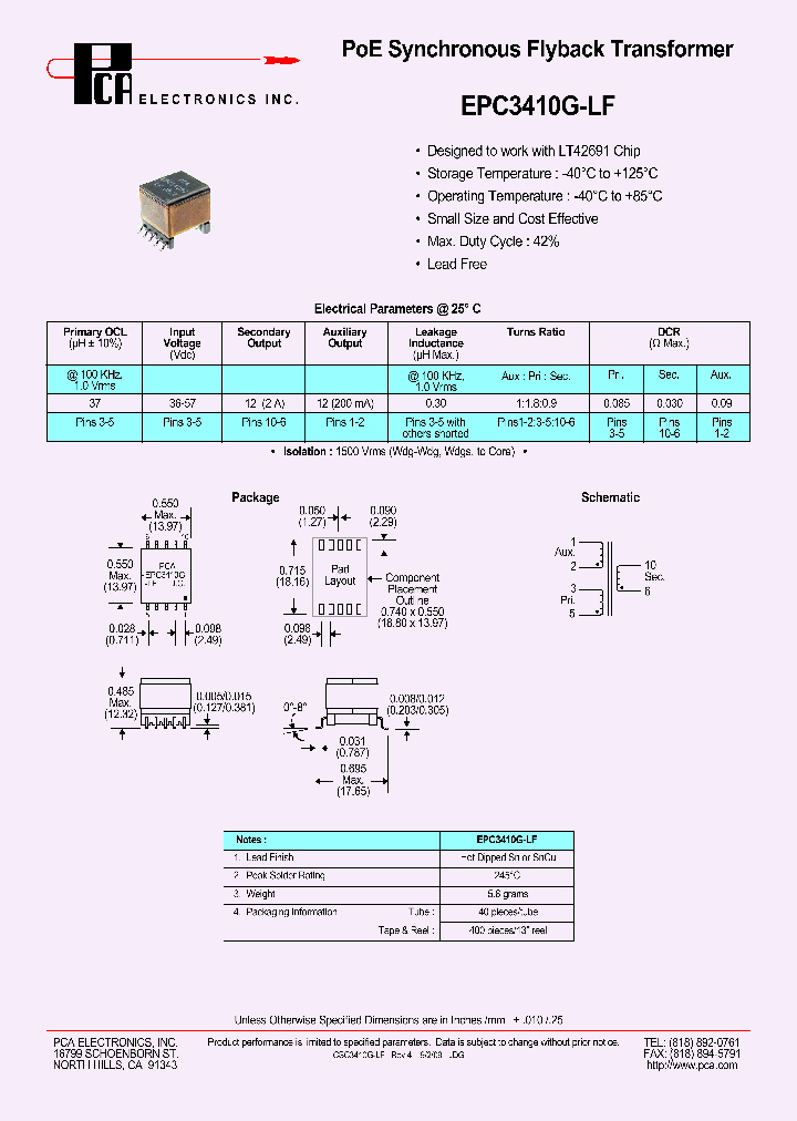 EPC3410G-LF_2284116.PDF Datasheet