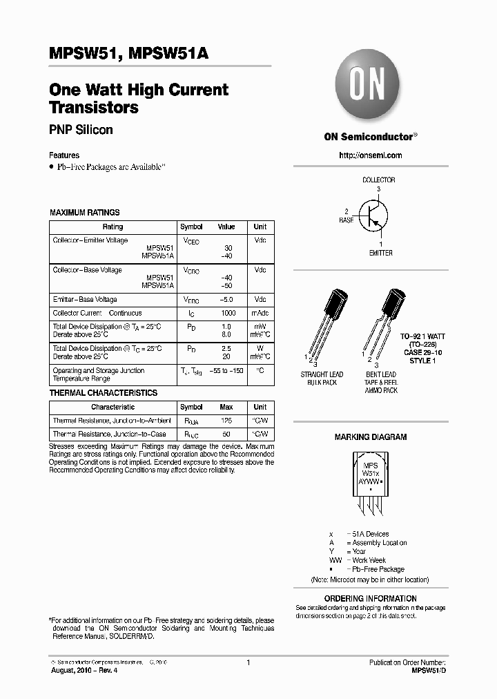 MPSW51ARLRPG_2331512.PDF Datasheet