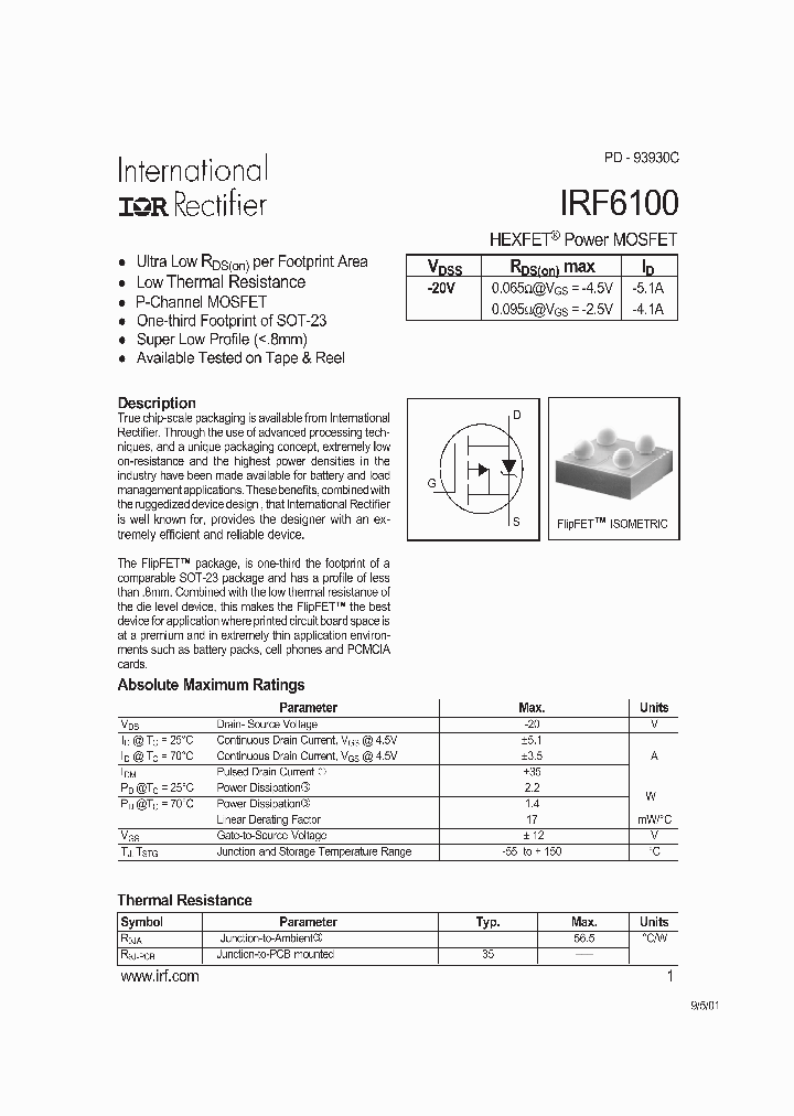 IRF6100TR_2356470.PDF Datasheet